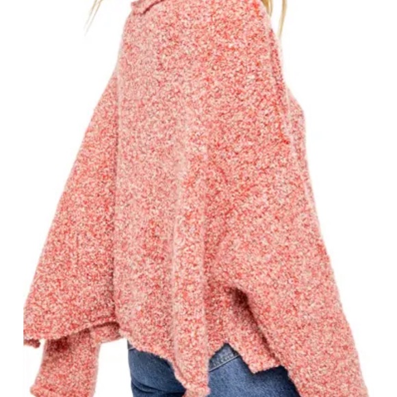 NWT Free People Red Flame BFF Cowl Neck Sweater - Picture 7 of 8